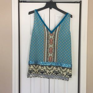 Hale Bob tank with sequin detail